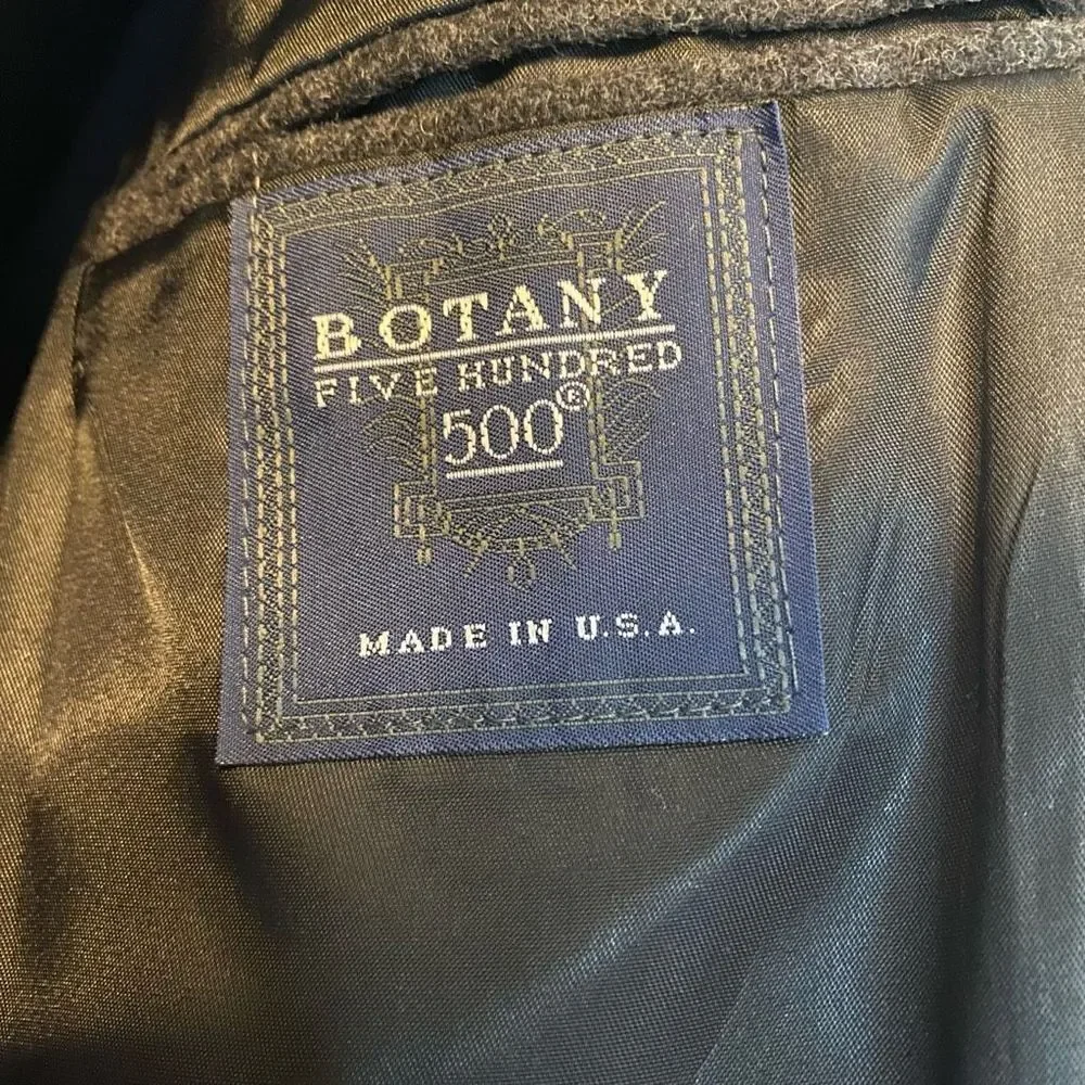 Botany 500 Five Hundred Men’s Suit Jacket Blazer Sport Coat Camel Hair Gray USA